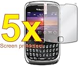 5x BlackBerry Curve 3G 9300 9330 Premium Clear LCD Screen Protector Cover G ....