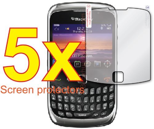 5x BlackBerry Curve 3G 9300 9330 Premium Clear LCD Screen Protector Cover Guard Shield Film Kit, no cutting is required! Exact fit and satisfaction guaranteed!