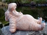 Eigenschaften Tiefes Kunsthandwerk GbR  / Steinfigur Tierfigur Nilpferd Hippo terracotta