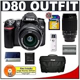 NikonD8010.2MPDigitalSLRCamerawith18-55mmIIDXZoomLens[Outfit]+Nikon70-300mmGLens+Transcend4GB150xSecureDigital(SD)Card+HighSpeedUSB2.0SecureDigital(SD)CardReader+NikonEN-EL3eRechargeableLi-ionBattery+NikonSLRSystemCase