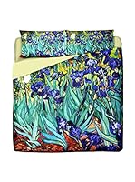 Tele d'autore by MANIFATTURE COTONIERE Juego De Funda Nórdica Van Gogh - Iris (Morado)