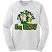 MENS LONG-SLEEVE T-SHIRT : WHITE - X-LARGE - Kiss My Shamrock Im Irish - Funny Leprechaun St Patricks Day