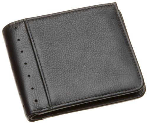 Cross Autocross AC195-1 Mens Money Wallet Collection Bifold Coin Wallet (Black)