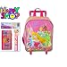 Disney Princess 11 Inch Rolling Back Pack with Matching Princess 4 Pieces Stationery Set