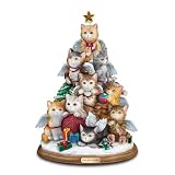 Cat Lovers Tabletop Christmas Decoration: Purr-fect Holiday Tree by The Bradford Exchange