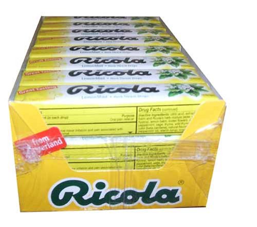 Ricola Cough Suppressant Throat Drops, Natural Lemon-mint Herb Throat Drops, 10 Drops Per... by Ricola