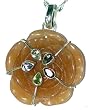 Pendant Chain Silver Multi Gemstone Jewelry 2 inches (pndt582)