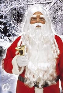Parrucca Babbo Natale con barba, baffi e sopracciglia