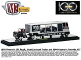 1958 Chevrolet LCF truck short trailer and 1966 Chevy Corvette 1/64 CENTENNIAL EDITION