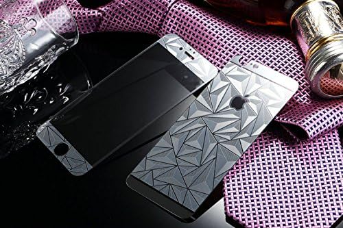 iPhone 6 Plus 3D Diamond Screen 3D Diamond Tempered Glass Protection Film 5.5 inch, TaoFilm(tm) Premium HD Clear Glass Screen Protector Perfect Fit for iPhone 6 Plus 5.5" Maximum Screen Protection[2.5D Round Edge,9H Hardness],Anti-Scratch,Bubble Free,Anti-Fingerprints&amp;Oil Stains Coating [With Premium Wooden Box Packaging] (Front and Back)(Silver)