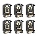 uxcellÂ® 6PCS Brown Plastic Housing CR2032 Button Cell Battery Socket Holder Case