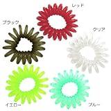 【格安99シリーズ】スプリングシュシュ（全5色）【ブラック】☆髪飾り通販☆可愛いヘアーアクセサリー