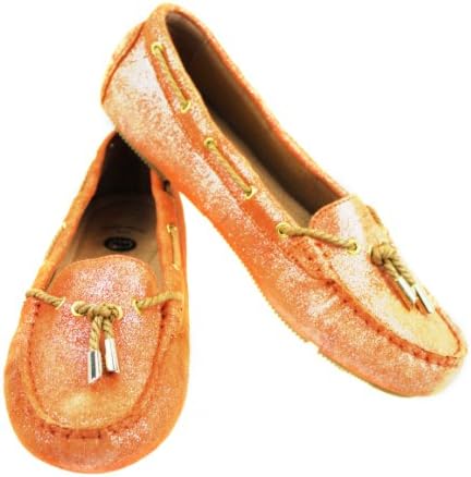 Lamo Women's Elite Moccasin Shoe,Orange,8.5 M US
