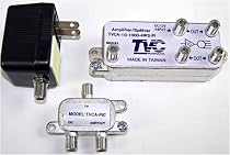 TVC TV Signal Forward Gain 4 Way 10dB Amplifier w/ PI