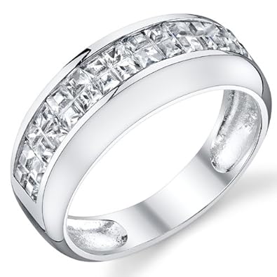 Cubic mens wedding rings