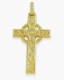 Large 14 Karat Yellow Gold Religious Celtic Cross