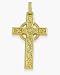 Large 14 Karat Yellow Gold Religious Celtic Cross with 20 Inch Chain