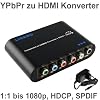 Ligawo � YPbPr HDMI Konverter - Cinch Component zu HDMI Konverter Adapter Wandler + SPDIF + Cinch rot/wei� Audio zu HDMI + Signalverst�rkung + 1080p und HDCP