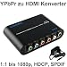 Ligawo � YPbPr HDMI Konverter - Cinch Component zu HDMI Konverter Adapter Wandler + SPDIF + Cinch rot/wei� Audio zu HDMI + Signalverst�rkung + 1080p und HDCP