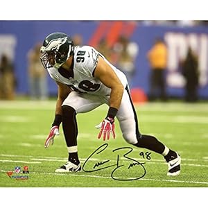 Connor Barwin Philadelphia Eagles Autographed 8'' x 10'' Stance Photograph - Memories - Mounted Memories Certified