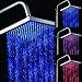 8 Inch Single Function Temperature Sensitive Rainfall LED Shower Head, Chrome
