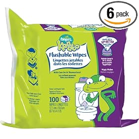 Pampers Kandoo Flushable Wipes, Magic Melon Scent, 100 Count Refills (Pack of 6)