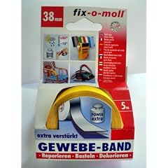 Fix-O-Moll Gewebeband extra verst�rkt, gelb, wetterfest, 5m * 38 0mm, Artikelnr. 1001-35