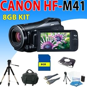 Canon Vixia Hf M41 Hf-m41 Hfm41 Flash Memory Camcorder + 8gb Sdhc Memory + Camcorder Case + Aluminum Tripod + Hdmi Cable & More