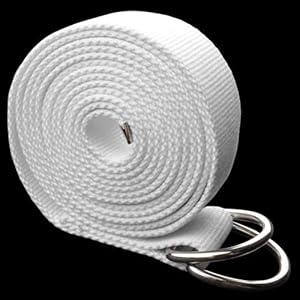 GOGO™ 6ft D-Ring Buckle Yoga Strap / Yoga Belt / Yoga Props, Yoga Accessories - White