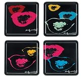 Precidio's Andy Warhol Marilyn Monroe #10831M92 Set of Four Assorted Melamine Square Coasters