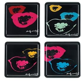 Precidio's Andy Warhol Marilyn Monroe #10831M92 Set of Four Assorted Melamine Square... by Precidio