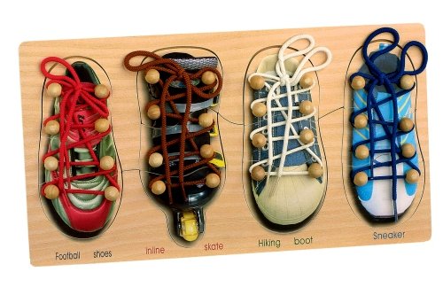 Childrens Toyshop  Spielwaren : Fädelschuh Schuhebinden Schuhe binden leicht 8158