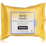 Neutrogena Deep Clean Oil Free Makeup Remover Cleansing Wipes, 25 Count