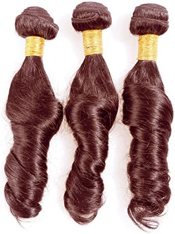 Anth Malaysia Ocean Wave 100% True Real Hair Pack of 3 (18"18"18", 4# Chocolate Brown)