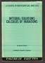 A COURSE IN MATHEMATICAL ANALYSIS, Volume III, Part Two: Integral Equations, Calculus of Variations