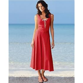 Sleeveless linen dress