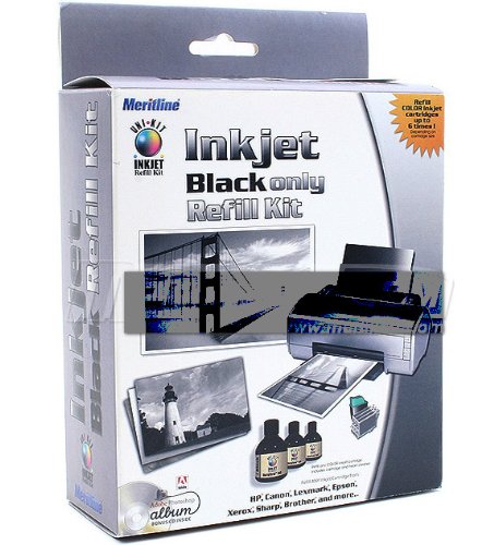 Uni-Kit Black Inkjet Refill Kit (Refills 3-10 
