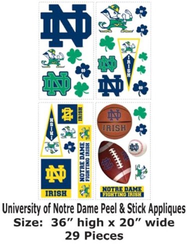 Wallpaper York RoomMates University of Notre Dame Peel & Stick Appliques RMK1065SCS