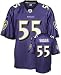 Terrell Suggs Jersey: Reebok Purple Replica #55 Baltimore Ravens Jersey - Small
