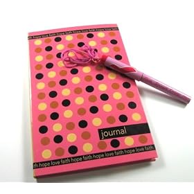 Click here to buy Faith Hope Love Breast Cancer Awarness Journal with Pen.