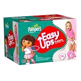 Pampers Easy Ups Trainers for Girls, Size 6, 66-Count