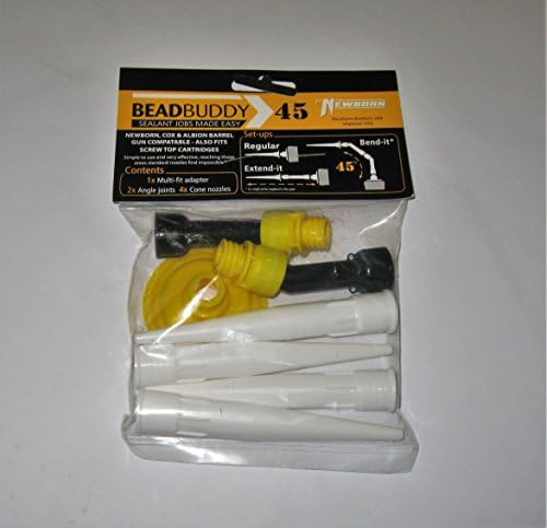 (10-pk) Newborn BeadBuddy45 Articulating Nozzle System 45 degree Angle Small For Bulk and Sausage Guns