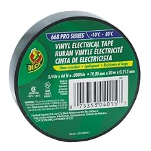 Duck Brand 393120 3/4-Inch-by-66-Feet Vinyl Electrical Tape, Black
