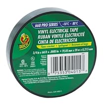 Duck Brand 393120 3/4-Inch-by-66-Feet Vinyl Electrical Tape, Black