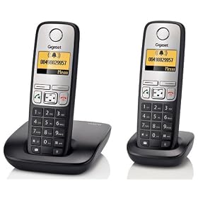 Gigaset  -  A400 Duo - T�l�phone sans fil DECT/GAP avec combine suppl�mentaire - Argent/Noir
