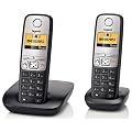 Gigaset Siemens A400 Duo T�l�phone sans fil DECT/GAP avec combine suppl�mentaire Argent/Noir