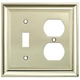 Buy allen + roth 5W x 4-7 8H Polished Brass Combination Metal Wall Plate by Allen