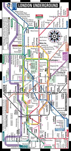 Streetwise London Underground Map - The Tube - Laminated London Metro Map - Folding pocket & wallet size metro map for travel