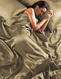 6 piece Satin Mink King Size Duvet Cover Set(inc 1 duvet cover,1 fitted sheet,4 pillowcases)