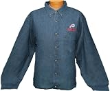 Large (L) - Blue Denim NFL Buffalo Bills Button up Long sleeve shirt